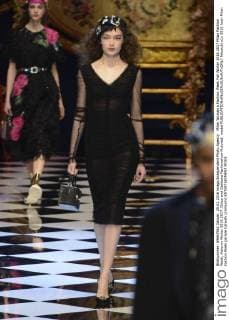 Milan Woman s Fashion Week Fall Winter 2016 2017 Milan Fashion Week, Autumn Winter 2016 2017. Dolce and Gabbana Fashionshow Pictured: model  fotosicki