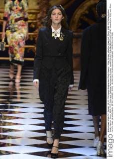 Milan Woman s Fashion Week Fall Winter 2016 2017 Milan Fashion Week, Autumn Winter 2016 2017. Dolce and Gabbana Fashionshow Pictured: model  fotosicki