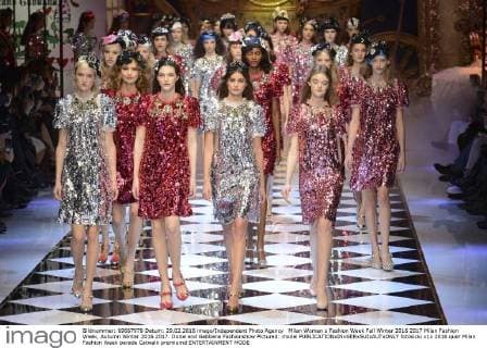 Milan Woman s Fashion Week Fall Winter 2016 2017 Milan Fashion Week, Autumn Winter 2016 2017. Dolce and Gabbana Fashionshow Pictured: model  fotosicki