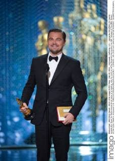 Feb 28, 2016 - Hollywood, California, U.S. - Leonardo DICAPRIO (Di Caprio) accepts the Oscar for Performance by an actor in a Leading role, for work on œThe Revenant during the live ABC Telecast of The 88th Oscars at the Dolby Theatre. Hollywood U.S. - ZUMAz03_