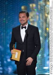 Feb 28, 2016 - Hollywood, California, U.S. - Leonardo DICAPRIO (Di Caprio) accepts the Oscar for Performance by an actor in a Leading role, for work on œThe Revenant during the live ABC Telecast of The 88th Oscars at the Dolby Theatre. Hollywood U.S. - ZUMAz03_