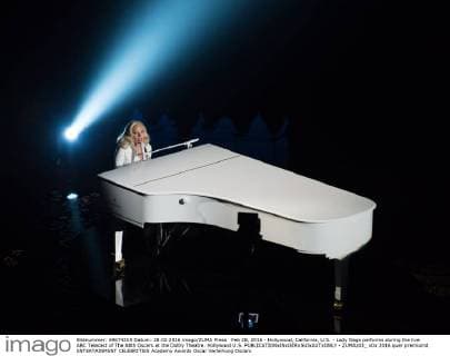 Feb 28, 2016 - Hollywood, California, U.S. - Lady Gaga performs during the live ABC Telecast of The 88th Oscars at the Dolby Theatre. Hollywood U.S. - ZUMAz03_