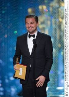 Feb 28, 2016 - Hollywood, California, U.S. - Leonardo DICAPRIO (Di Caprio) accepts the Oscar for Performance by an actor in a Leading role, for work on œThe Revenant during the live ABC Telecast of The 88th Oscars at the Dolby Theatre. Hollywood U.S. - ZUMAz03_