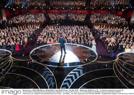 Feb 28, 2016 - Hollywood, California, U.S. - JJ Abrams presents the award for Achievement in directing of a Motion Picture to Alejandro G. Inarritu for his work on The Revenant at The 88th Oscars at the Dolby Theatre. Hollywood U.S. - ZUMAz03_