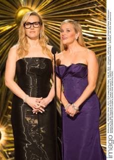 Feb 28, 2016 - Hollywood, California, U.S. - Kate Winslet and Reese Witherspoon present at The 88th Oscars at the Dolby Theatre. Hollywood U.S. - ZUMAz03_