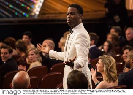 Feb 28, 2016 - Hollywood, California, U.S. - Host, Chris Rock, interacts with the audience during the live ABC Telecast of The 88th Oscars at the Dolby Theatre. Hollywood U.S. - ZUMAz03_