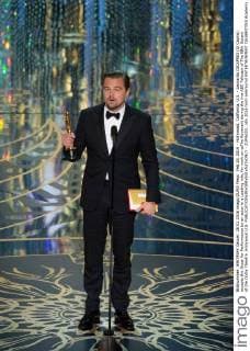Feb 28, 2016 - Hollywood, California, U.S. - Leonardo DICAPRIO (Di Caprio) accepts the Oscar for Performance by an actor in a Leading role, for work on œThe Revenant during the live ABC Telecast of The 88th Oscars at the Dolby Theatre. Hollywood U.S. - ZUMAz03_