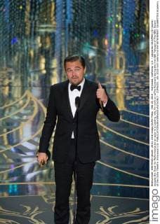 Feb 28, 2016 - Hollywood, California, U.S. - Leonardo DICAPRIO (Di Caprio) accepts the Oscar for Performance by an actor in a Leading role, for work on œThe Revenant during the live ABC Telecast of The 88th Oscars at the Dolby Theatre. Hollywood U.S. - ZUMAz03_