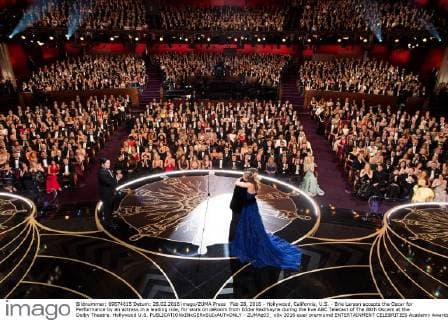 Feb 28, 2016 - Hollywood, California, U.S. - Brie Larson accepts the Oscar for Performance by an actress in a leading role, for work on œRoom from Eddie Redmayne during the live ABC Telecast of The 88th Oscars at the Dolby Theatre. Hollywood U.S. - ZUMAz03_