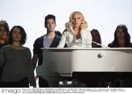 Feb 28, 2016 - Hollywood, California, U.S. - Oscar-nominee Lady Gaga performs during the live ABC Telecast of The 88th Oscars at the Dolby Theatre. Hollywood U.S. - ZUMAz03_