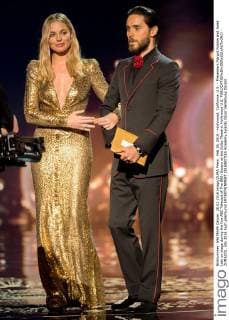 Feb 28, 2016 - Hollywood, California, U.S. - Presenters Margot Robbie and Jared Leto on stage during the live ABC Telecast of The 88th Oscars at the Dolby Theatre. Hollywood U.S. - ZUMAz03_