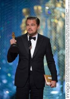 Feb 28, 2016 - Hollywood, California, U.S. - Leonardo DICAPRIO (Di Caprio) accepts the Oscar for Performance by an Actor in a Leading role, for work on œThe Revenant, during the live ABC Telecast of The 88th Oscars at the Dolby Theatre. Hollywood U.S. - ZUMAz03_