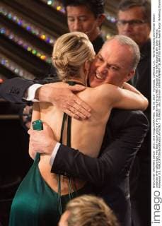 Feb 28, 2016 - Hollywood, California, U.S. - Rachel McAdams and Michael Keaton celebrate when œSpotlight wins Best motion picture of the year during the live ABC Telecast of The 88th Oscars at the Dolby Theatre. Hollywood U.S. - ZUMAz03_