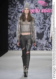 Milan Woman s Fashion Week Fall Winter 2016 2017 Milan Fashion Week, Autumn Winter 2016 2017. Angelo Marani Fashionshow Pictured: model  RiccardoxGiordanox xfotosicki