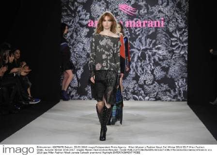 Milan Woman s Fashion Week Fall Winter 2016 2017 Milan Fashion Week, Autumn Winter 2016 2017. Angelo Marani Fashionshow Pictured: model  RiccardoxGiordanox xfotosicki