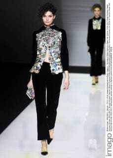 Woman s Milan Fashion Week Fall Winter 2016 2017 Milan Fashion Week Autumn Winter 2016 2017. Giorgio Armani Fashion Show Pictured  SimonaxChioccia