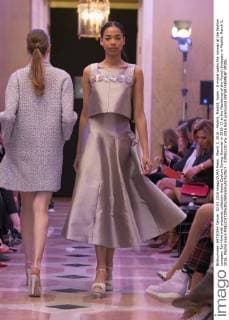 March 2, 2016 - Madrid, Madrid, Spain - A model walks the runway at the fashion company Tot-Hom with presents collection Haute Couture Spring-Summer in 2016-17 at the Residence of the French Embassy in Madrid, March 2, 2016. Madrid Spain  - ZUMAn230
