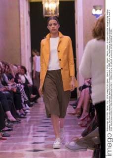 March 2, 2016 - Madrid, Madrid, Spain - A model walks the runway at the fashion company Tot-Hom with presents collection Haute Couture Spring-Summer in 2016-17 at the Residence of the French Embassy in Madrid, March 2, 2016. Madrid Spain  - ZUMAn230