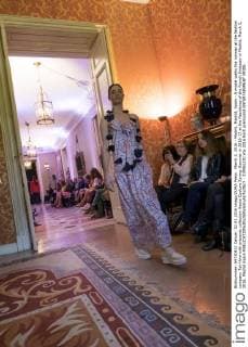 March 2, 2016 - Madrid, Madrid, Spain - A model walks the runway at the fashion company Tot-Hom with presents collection Haute Couture Spring-Summer in 2016-17 at the Residence of the French Embassy in Madrid, March 2, 2016. Madrid Spain  - ZUMAn230