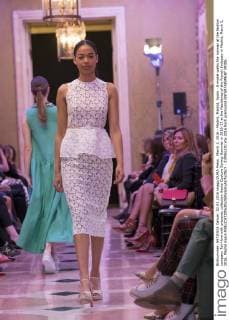 March 2, 2016 - Madrid, Madrid, Spain - A model walks the runway at the fashion company Tot-Hom with presents collection Haute Couture Spring-Summer in 2016-17 at the Residence of the French Embassy in Madrid, March 2, 2016. Madrid Spain  - ZUMAn230
