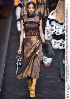 Mailand Fashion Week - Fendi Modenschau . Pics filed 03 03 2016. Milan, Italy. Fendi show at Milan Fashion Week A W 2016. Picture i-Images  xi-Imagesx IIM-12096-0029