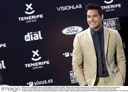 Cadena Dial Musik Preisverleihung in Madrid Mexican singer Carlos Rivera poses as he arrives at Cadena Dial awards celebrated today in Tenerife, Canary Islands, Spain, 03 March 2016. EFE Cristóbal García CADENA DIAL MUSIC AWARDS !ACHTUNG: NUR REDAKTIONELLE NUTZUNG!  GRA571 20160303-635926462353200827
