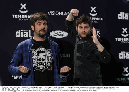 Cadena Dial Musik Preisverleihung in Madrid Premios Cadena Dial 2015. Music awards of Cadena Dial 2015. Photo by J. Luis Cuesta 261 Cordon Press. Estopa. Cordon Press  J.xLuisxCuesta