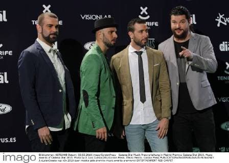 Cadena Dial Musik Preisverleihung in Madrid Premios Cadena Dial 2015. Music awards of Cadena Dial 2015. Photo by J. Luis Cuesta 261 Cordon Press. Efecto Pasillo. Cordon Press  J.xLuisxCuesta