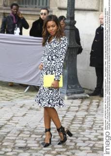 Paris Fashion Week - Promis besuchen Dior Modenschau Naomie Harris CELEBRITES : Defile Dior - Pret a Porter Automne Hiver - 04 03 2016 GwendolineLeGoff Panoramic 