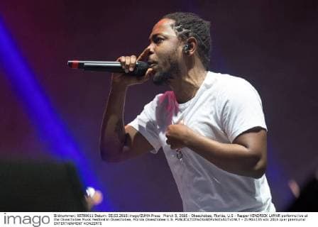 March 5, 2016 - Okeechobee, Florida, U.S - Rapper KENDRICK LAMAR performs live at the Okeechobee Music Festival in Okeechobee, Florida Okeechobee U.S. - ZUMAs135