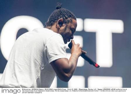 March 5, 2016 - Okeechobee, Florida, U.S - Rapper KENDRICK LAMAR performs live at the Okeechobee Music Festival in Okeechobee, Florida Okeechobee U.S. - ZUMAs135