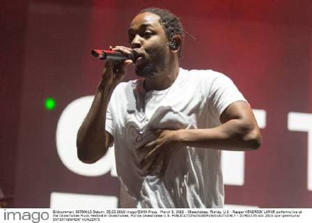 March 5, 2016 - Okeechobee, Florida, U.S - Rapper KENDRICK LAMAR performs live at the Okeechobee Music Festival in Okeechobee, Florida Okeechobee U.S. - ZUMAs135