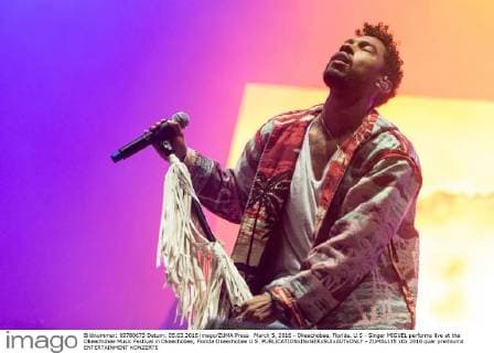 March 5, 2016 - Okeechobee, Florida, U.S - Singer MIGUEL performs live at the Okeechobee Music Festival in Okeechobee, Florida Okeechobee U.S. - ZUMAs135