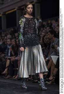 March 7, 2016 - Melbourne, Victoria, Australia - March 7, 2016 - Melbourne, Australia - A model wears Romance Was Born for the 2016 Opening Runway during Melbourne Fashion Week. Melbourne Australia - ZUMAk106