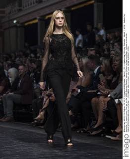 March 7, 2016 - Melbourne, Victoria, Australia - March 7, 2016 - Melbourne, Australia - A model wears Thurley for the 2016 Opening Runway during Melbourne Fashion Week. Melbourne Australia - ZUMAk106