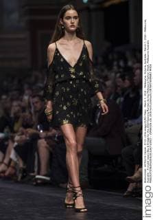 March 7, 2016 - Melbourne, Victoria, Australia - March 7, 2016 - Melbourne, Australia - A model wears Bec & Bridge for the 2016 Opening Runway during Melbourne Fashion Week. Melbourne Australia - ZUMAk106