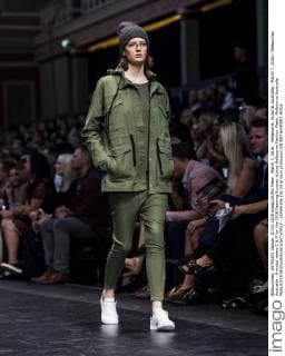 March 7, 2016 - Melbourne, Victoria, Australia - March 7, 2016 - Melbourne, Australia - A model wears C & M for the 2016 Opening Runway during Melbourne Fashion Week. Melbourne Australia - ZUMAk106