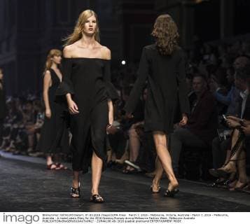 March 7, 2016 - Melbourne, Victoria, Australia - March 7, 2016 - Melbourne, Australia - A model wears Ellery for the 2016 Opening Runway during Melbourne Fashion Week. Melbourne Australia - ZUMAk106