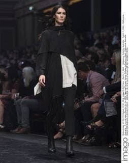 March 7, 2016 - Melbourne, Victoria, Australia - March 7, 2016 - Melbourne, Australia - A model wears Sandro for the 2016 Opening Runway during Melbourne Fashion Week. Melbourne Australia - ZUMAk106