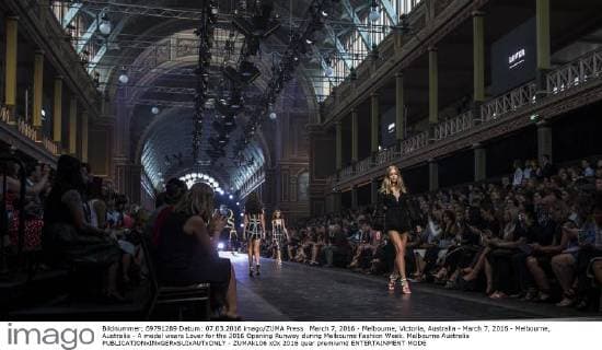 March 7, 2016 - Melbourne, Victoria, Australia - March 7, 2016 - Melbourne, Australia - A model wears Lover for the 2016 Opening Runway during Melbourne Fashion Week. Melbourne Australia - ZUMAk106