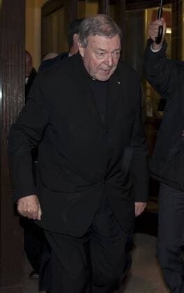 . 02 03 2016. London, United Kingdom. Cardinal George Pell leaves Hotel Quirinale, Rome, after giving evidence to The Royal Commission via video link.  xDavidxMirzoeffx xi-Imagesx IIM-12083-0029