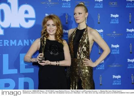 Palina Rojinski und Franziska Knuppe 1. People Germany Style Award Verleihung, Auszeichnung; Ehrung Hotel Vier Jahreszeiten Kempinski München 07. März 2016