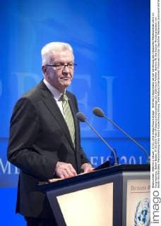 Winfried Kretschmann bei der Verleihung des Deutschen Medienpreises 2015 im Kongresshaus. Baden-Baden, 07.03.2016 Foto:xFredericx xFuturexImage