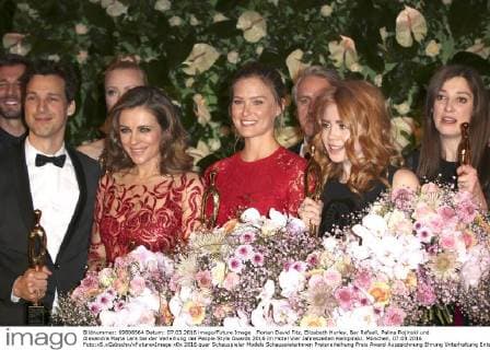 Florian David Fitz, Elizabeth Hurley, Bar Refaeli, Palina Rojinski und Alexandra Maria Lara bei der Verleihung der People Style Awards 2016 im Hotel Vier Jahreszeiten Kempinski. München, 07.03.2016 Foto:xS.xGabschx xFuturexImage