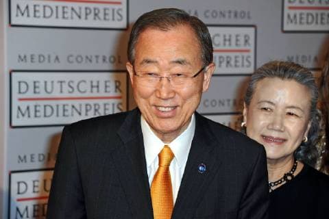Deutscher Medienpreis. Ban Ki-moon und seine Frau Yoo Soon-taek anläßlich der Verleihung des Deutschen Medienpreises am 07.03.2016 im Kongress Centrum Baden Baden.