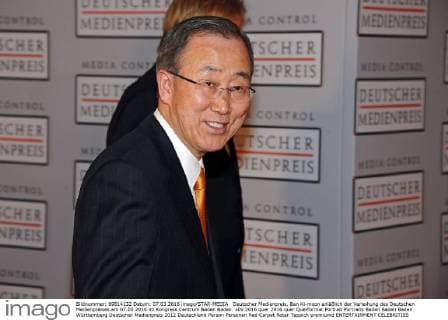 Deutscher Medienpreis. Ban Ki-moon anläßlich der Verleihung des Deutschen Medienpreises am 07.03.2016 im Kongress Centrum Baden Baden.