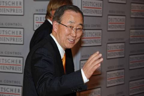 Deutscher Medienpreis. Ban Ki-moon anläßlich der Verleihung des Deutschen Medienpreises am 07.03.2016 im Kongress Centrum Baden Baden.