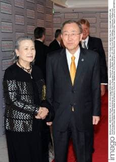 Deutscher Medienpreis. Ban Ki-moon und seine Frau Yoo Soon-taek anläßlich der Verleihung des Deutschen Medienpreises am 07.03.2016 im Kongress Centrum Baden Baden.
