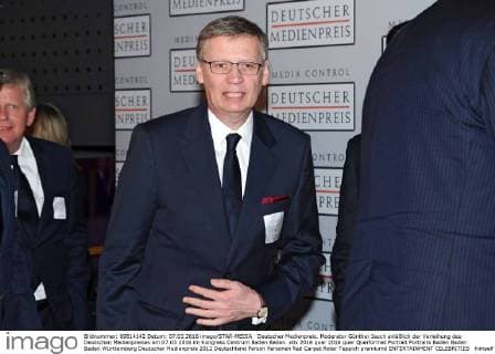 Deutscher Medienpreis. Moderator Günther Jauch anläßlich der Verleihung des Deutschen Medienpreises am 07.03.2016 im Kongress Centrum Baden Baden.