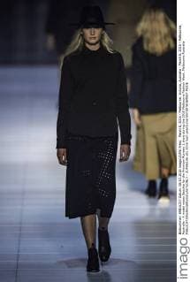 March 8, 2016 - Melbourne, Victoria, Australia - March 8, 2016 - Melbourne, Australia - A model wears Bassike for the Premium Runway 1 show during the 2016 Melbourne Fashion Week. Melbourne Australia - ZUMAk106
